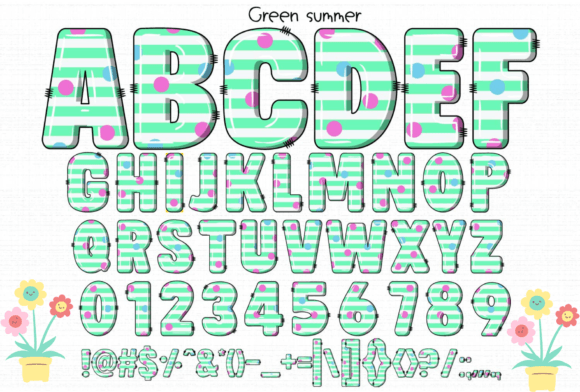 Green Summer Font - Preview 1