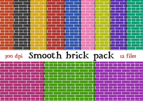 Smooth Brick Pack 12 Gráfico Planos de Fundo Por TijanaARTStudio88