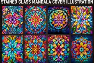 300 Stained Glass Mandala Coloring Pages Graphic by Creativetee ...