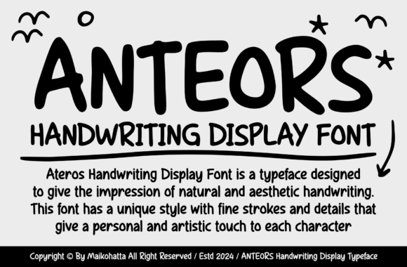 Anteors Font PNG with transparent background - Preview 1