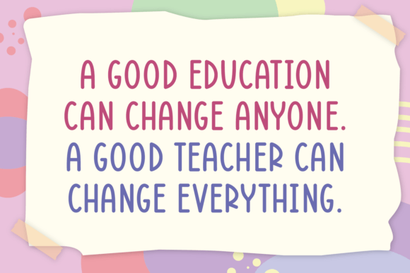 Brilliant Teachers Font - Preview 1