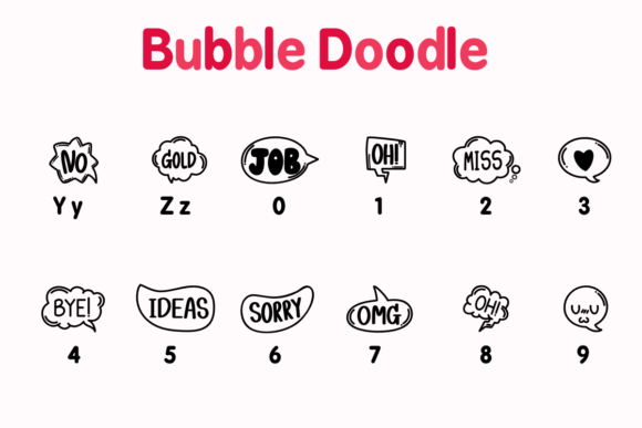 Bubble Doodle Font - Preview 3