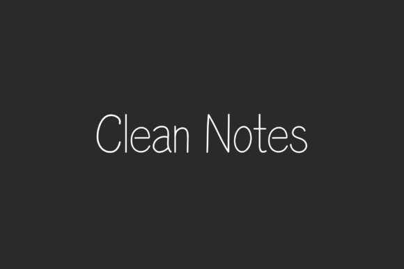 Clean Notes Font - Preview 1
