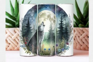 Cute Wolf Tumbler Wrap Graphic by Lazy Craft · Creative Fabrica