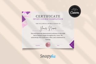 DIY Certificate of Completion Template Graphic by SnapyBiz · Creative ...