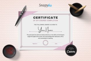DIY Certificate of Completion Template Graphic by SnapyBiz · Creative ...