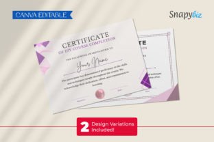 DIY Certificate of Completion Template Graphic by SnapyBiz · Creative ...