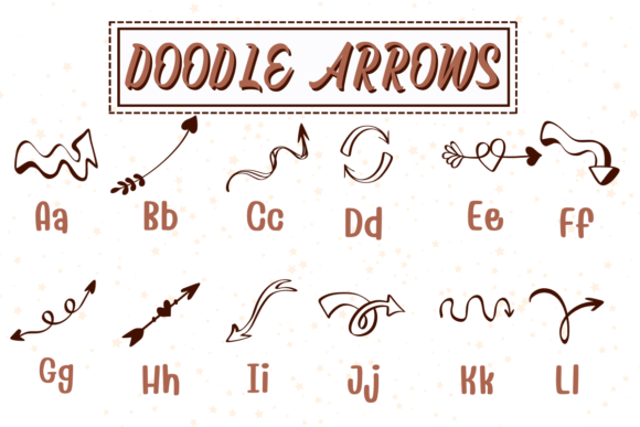 Doodle Arrows Font - Preview 1