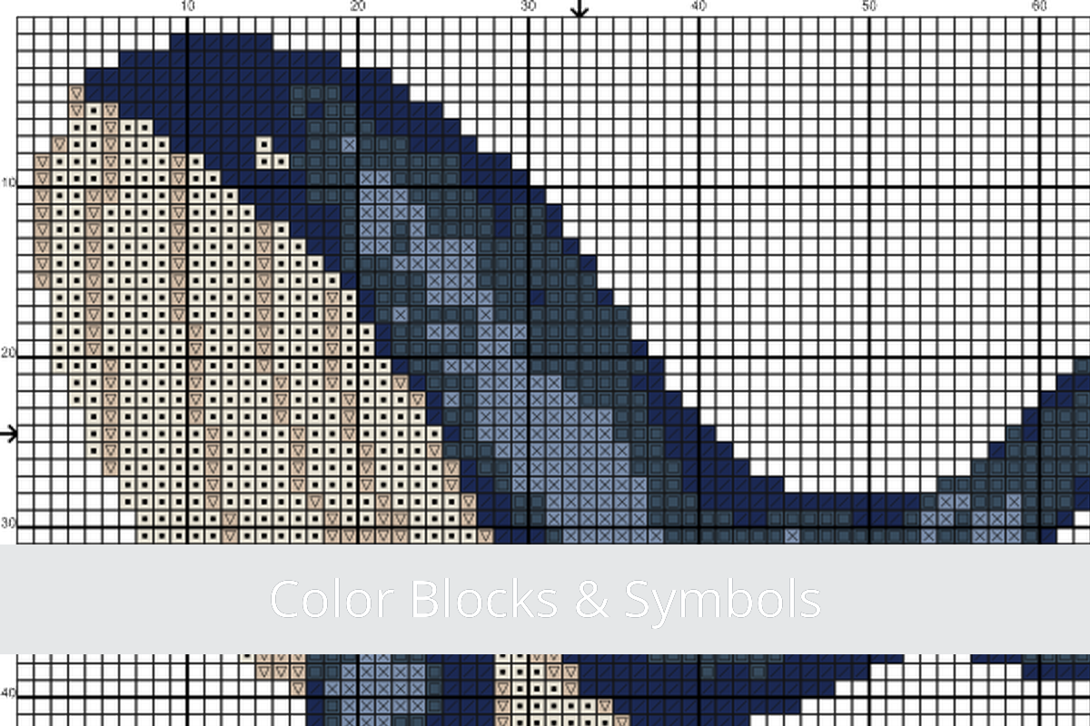 Easy Whale Cross Stitch Pattern