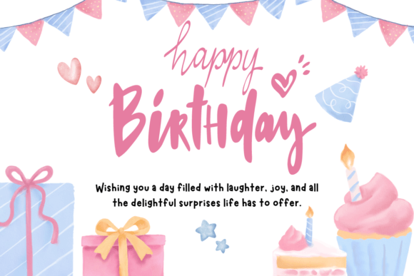 Happy Birthday Font - Preview 5