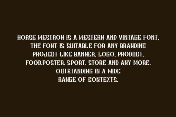 Horse Westron Font font preview - 4