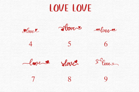 Love Love Font PNG with transparent background - Preview 2