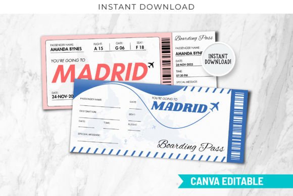Madrid Spain Trip Surprise Gift Ticket