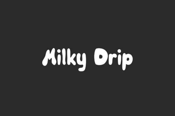 Milky Drip Font PNG with transparent background - Preview 6