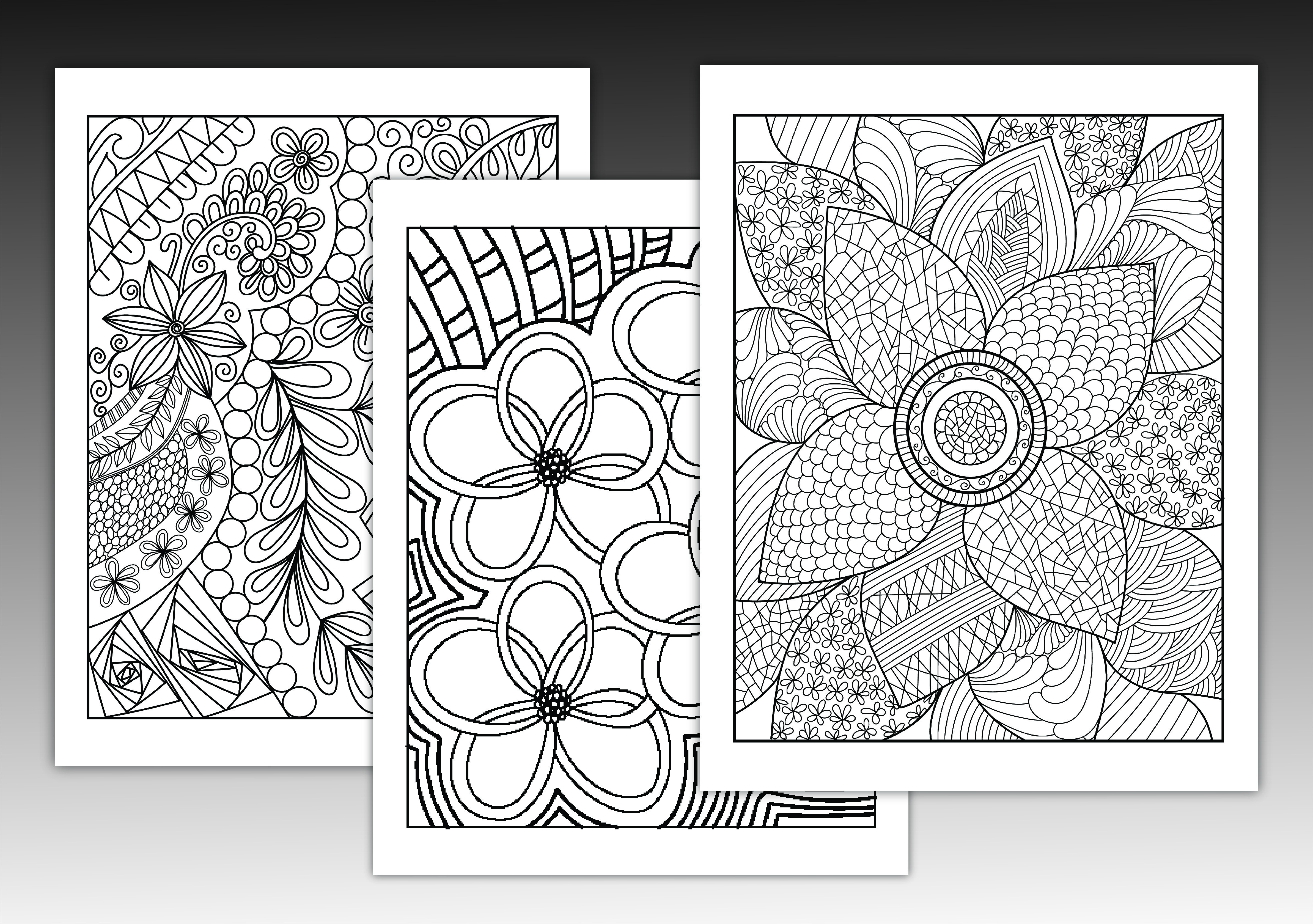 Relaxing Adult Coloring Page for Kdp