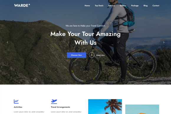 Warde – Travel Agency WordPress Theme Grafika WordPress Przez Themesvila