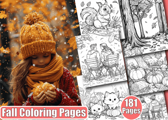 180 Fall Coloring Pages for Adults