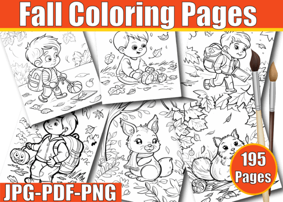 195 Fall Coloring Pages for Kids