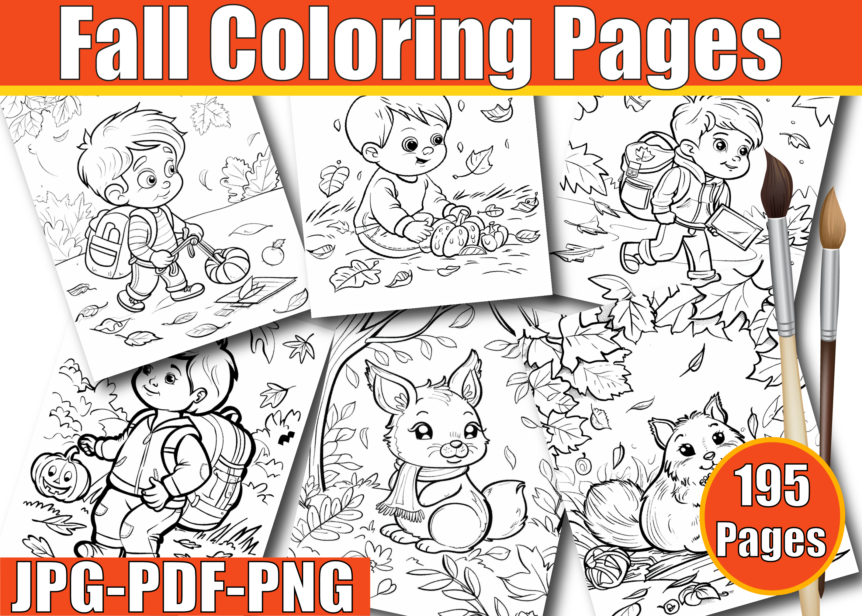 195 Fall Coloring Pages for Kids