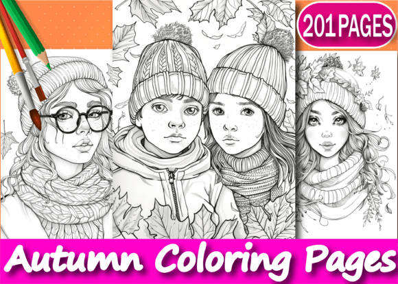 200 Autumn Coloring Pages for Adults