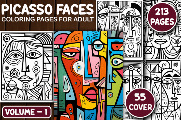 213 Picasso Faces Coloring Pages V - 1