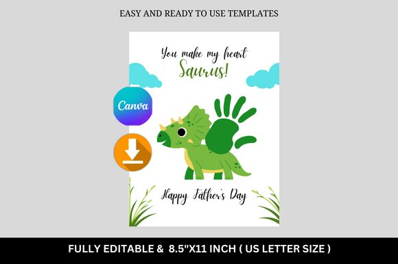 Editable Father's Day Handprint