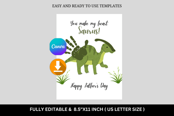 Editable Father's Day Handprint
