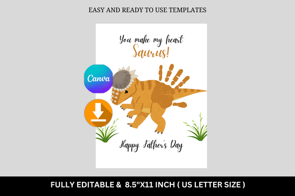 Editable Father's Day Handprint