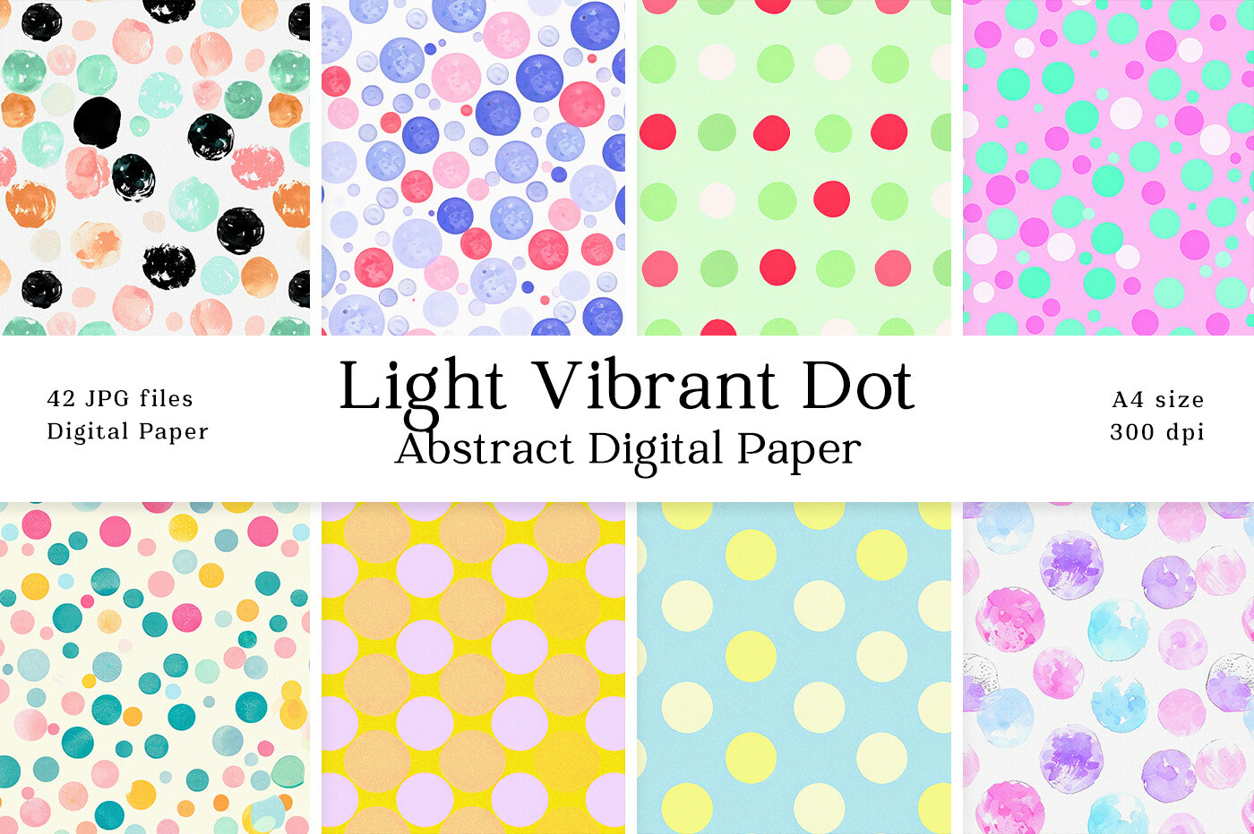 Pop Vibrant Pastel Dot Digital Paper Graphic by lemonmoon · Creative ...