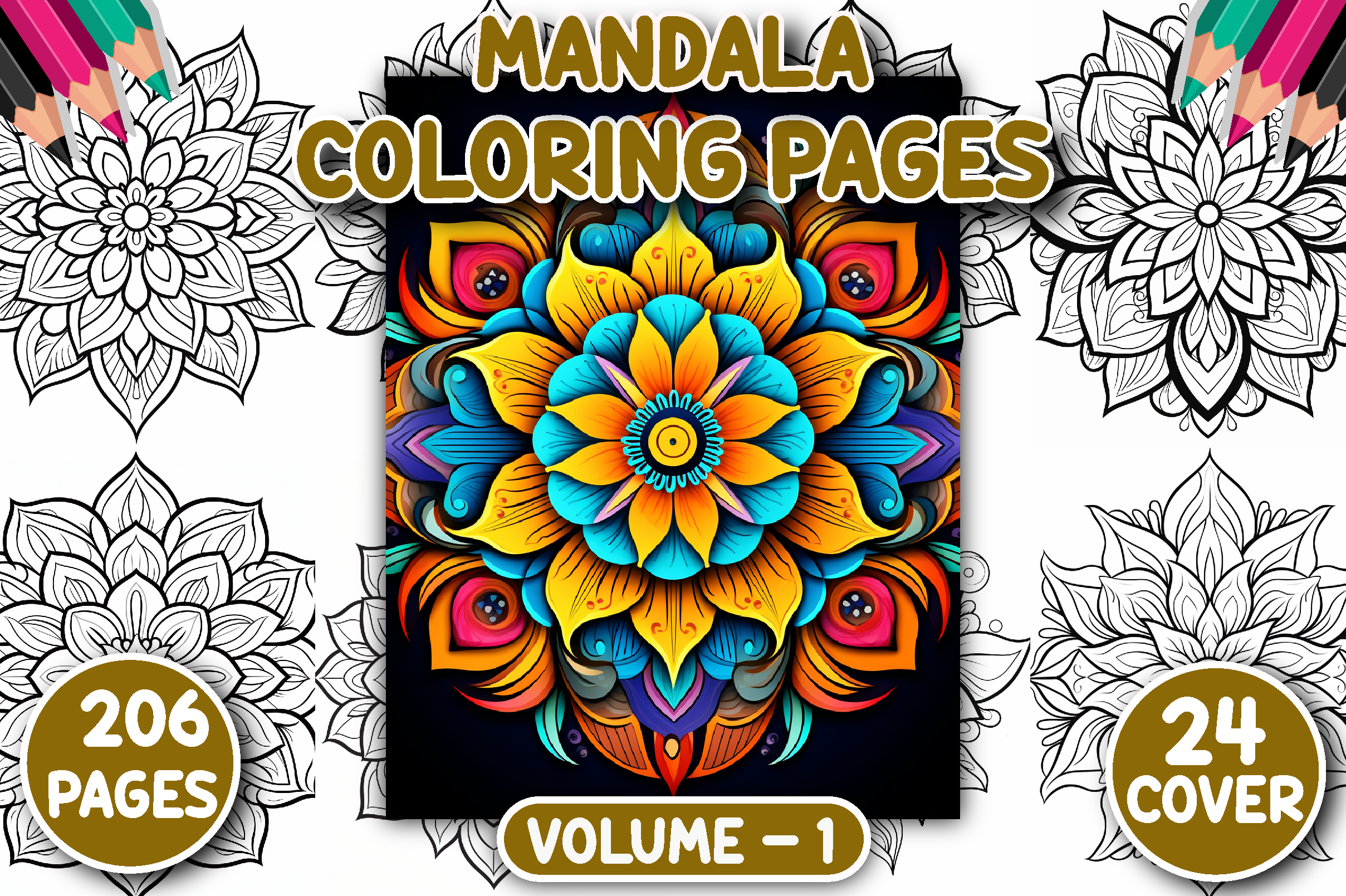 206 Mandala Coloring Pages for Adults