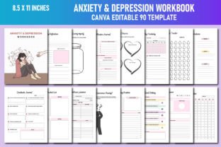 Anxiety & Depression Workbook Canva KDP Graphic by Lavlu Creative Zone ...