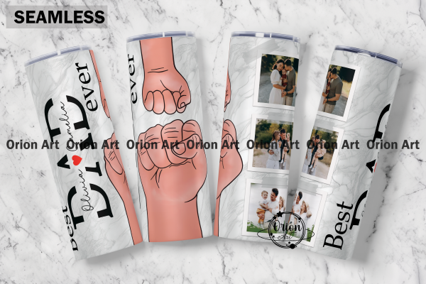 Best Dad Ever Add Photo Tumbler Wrap PNG Graphic by Orion Art ...