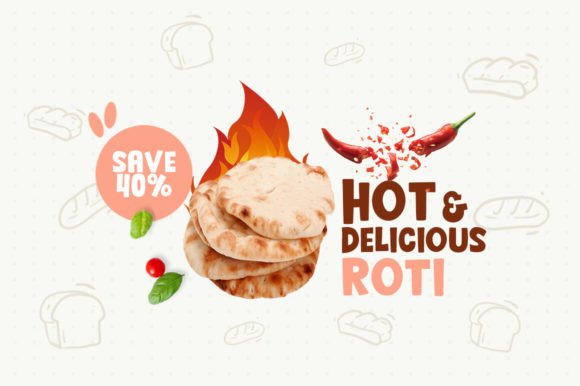 Hello Roti Font PNG with transparent background - Preview 2