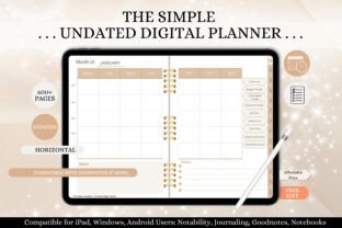 Minimalist Undated Digital Planner Graphic by Tas Creative Studio ...