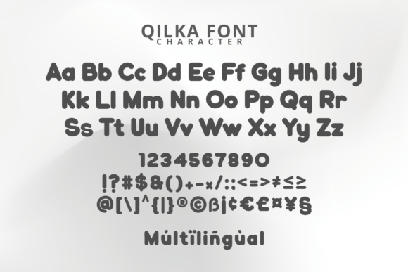 Qilka Font PNG with transparent background - Preview 4
