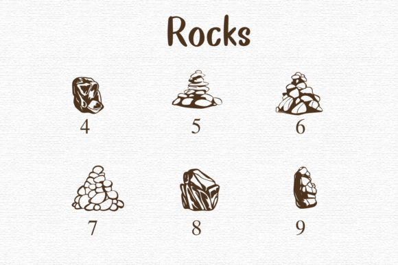 Rocks Font PNG with transparent background - Preview 3