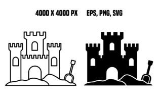 Sand Castle Icons Graphic by YuliDor · Creative Fabrica