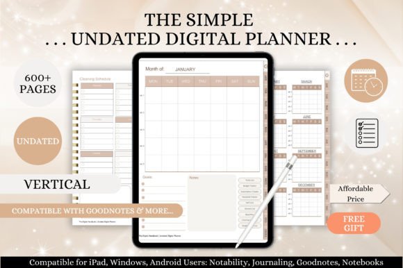 Simple Undated Digital Planner