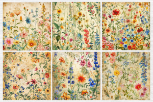 Vintage Summer Wildflowers Junk Journal Graphic by Pro Designer Team ...
