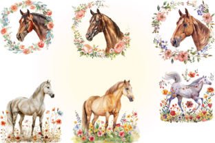 Watercolor Horses Clipart - Horse Png Graphic by sumim3934 · Creative ...