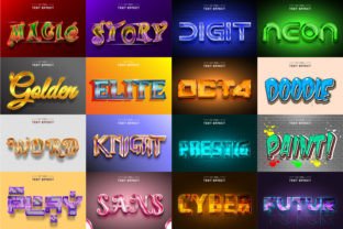50 Editable 3D Text Effects Graphic by sailor · Creative Fabrica