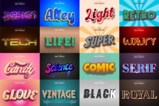 50 Editable 3D Text Effects Graphic by sailor · Creative Fabrica