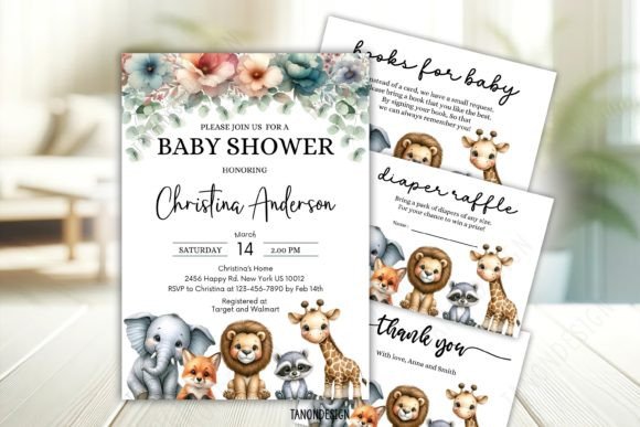 Baby Shower Invitation Bundle Set