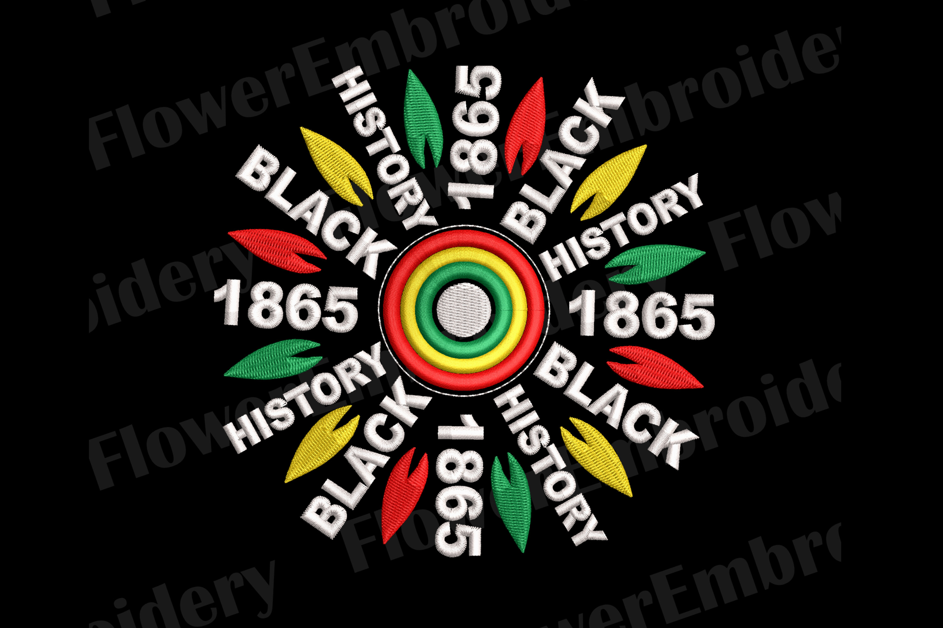 Black History Machine Embroidery