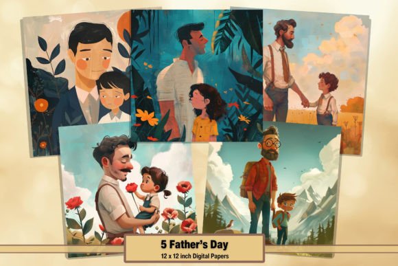 Cartoon Cute Father's Day Paper Pack 2