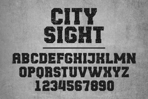 City Sight Font PNG with transparent background - Preview 1