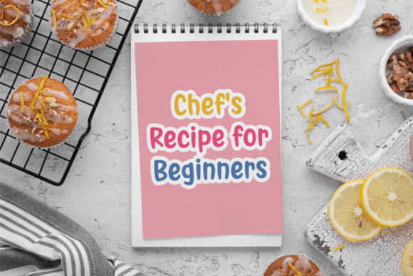 Cook Book Font PNG with transparent background - Preview 1