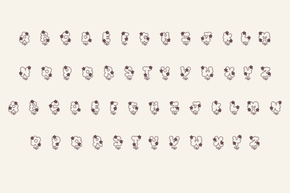 Cute Flower Font - Preview 1
