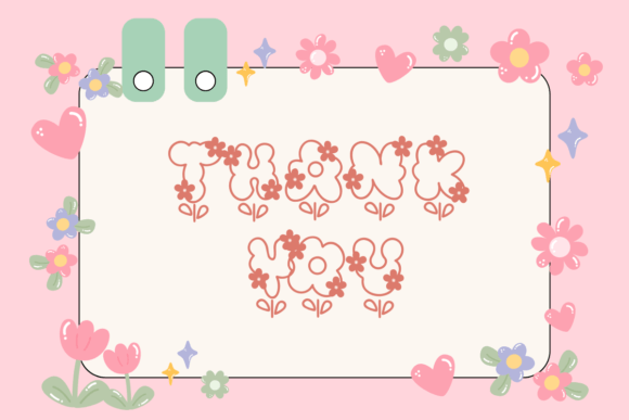 Cute Flower Font - Preview 4