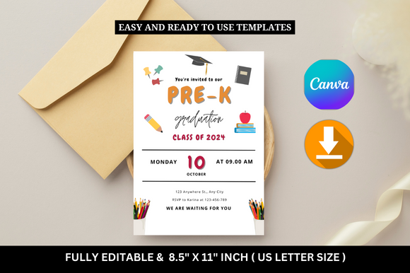 Editable Pre-K Graduation